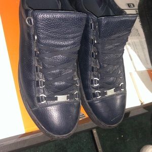 Balenciaga Sneakers Navy Leather